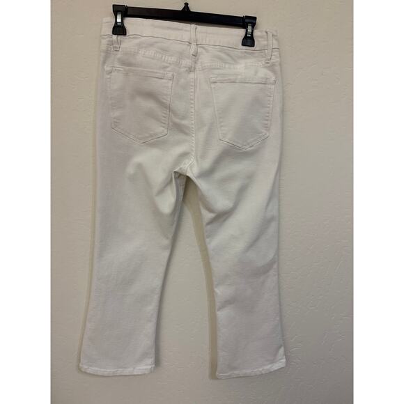 Women's White Frame Le Crop Stretch Mini Boot-cut Jeans - Size 28 - Picture 4 of 11